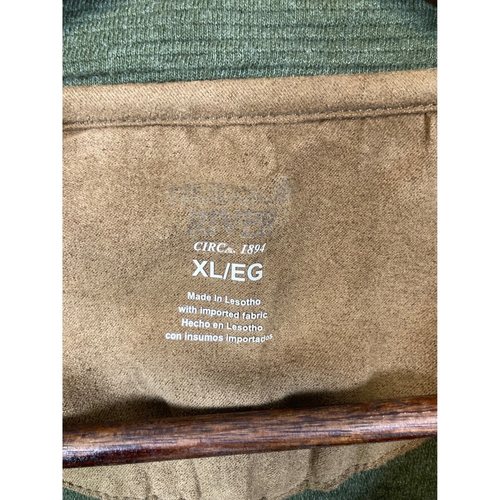 Mens Olive Green Textured Knit Quarter Zip Pullover Sweater‎ XL - Picture 3 of 9